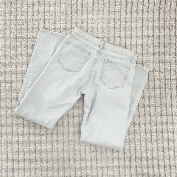 Zara Light Wash Straight Leg Split Hem Jeans - Picture 2 of 3